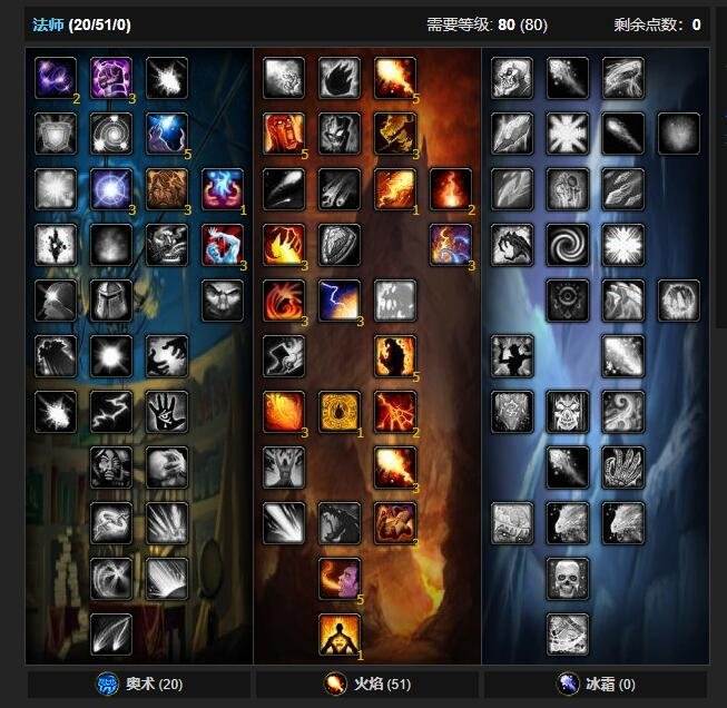 魔兽世界wlk火法天赋加点推荐