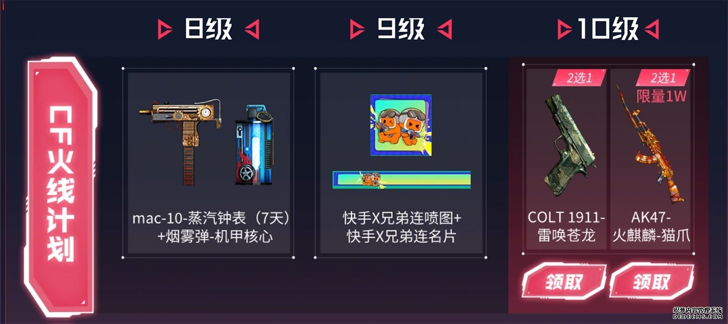 5月快手CF火线计划活动 AK47-火麒麟-猫爪、Colt 1911-雷唤苍龙_【CF活动专区】