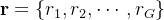 mathbf{r}=left{r_{1}, r_{2}, cdots, r_{G}
ight}